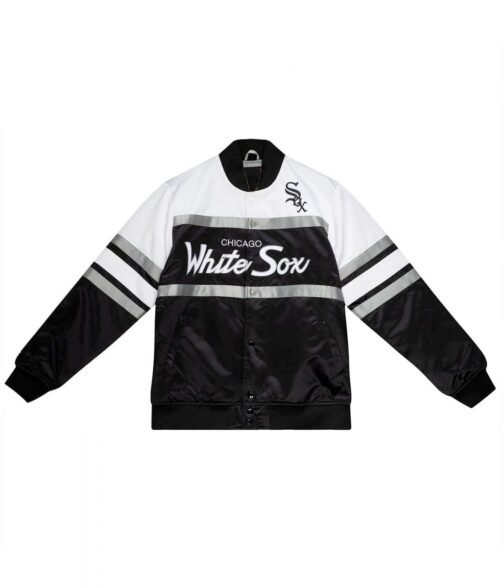 Black and White Chicago White Sox Satin Heavyweight Jacket