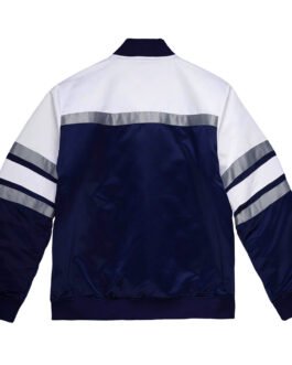 Navy/White Special Script Dallas Cowboys Satin Jacket