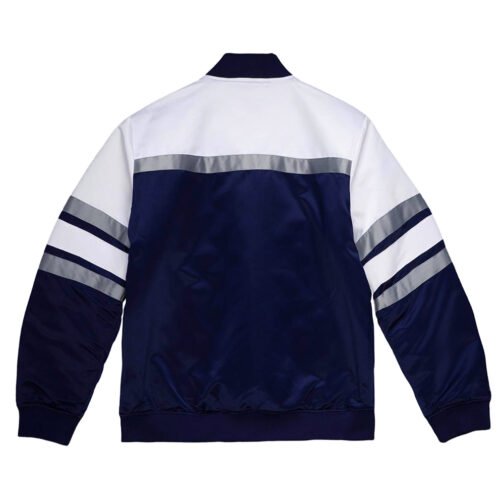Navy/White Special Script Dallas Cowboys Satin Jacket - Image 2