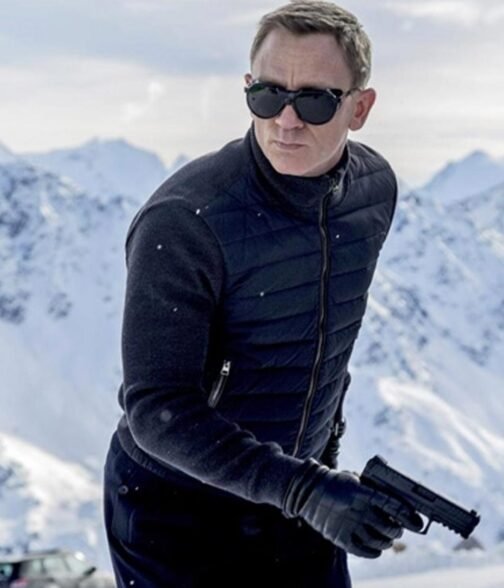 Daniel Craig Spectre Blue Bomber Jacket - Image 7