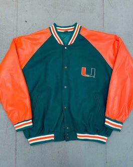 Miami Hurricanes 2000’s Spellout Varsity Jacket