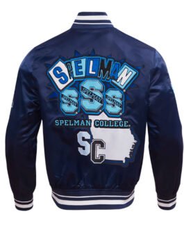 Spelman College Homecoming Rib Navy Satin Jacket