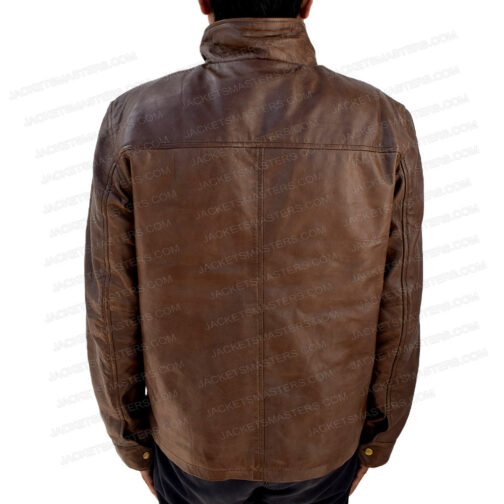 Spenser Confidential Mark Wahlberg Brown Leather Jacket - Image 3