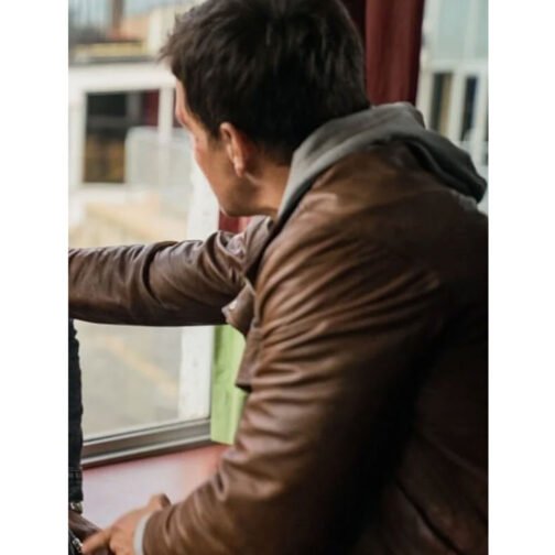 Spenser Confidential Mark Wahlberg Brown Leather Jacket - Image 11