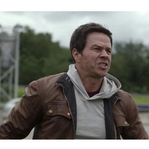 Spenser Confidential Mark Wahlberg Brown Leather Jacket - Image 13