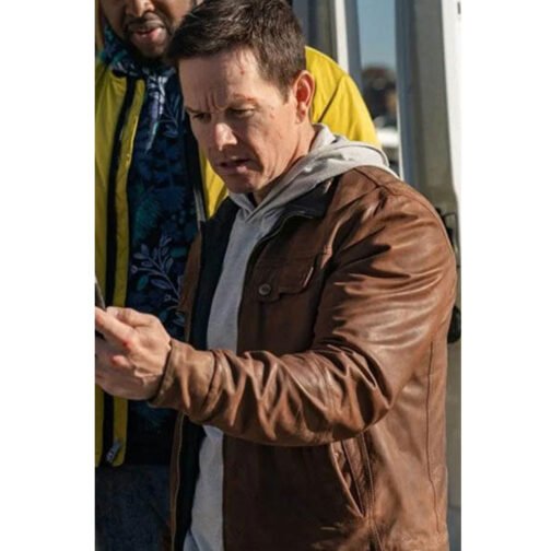 Spenser Confidential Mark Wahlberg Brown Leather Jacket - Image 5