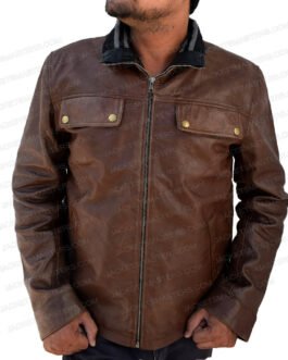 Spenser Confidential Mark Wahlberg Brown Leather Jacket