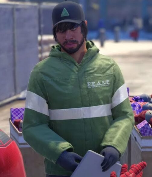 Gloria Davila Spider-Man Miles Morales Green Feast Jacket - Image 8