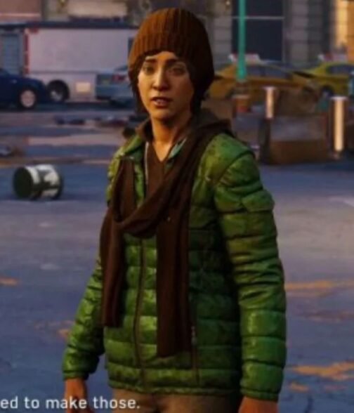 Gloria Spider-Man Green Puffer Jacket - Image 6