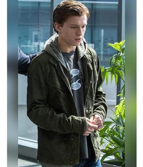 Spider-Man Homecoming Tom Holland Green Cotton Jacket - Image 2