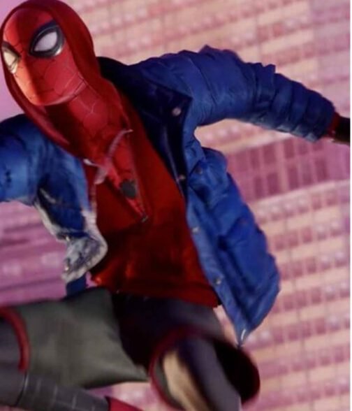 Miles Morales Spider-Man PS4 Puffer Hooded Jacket - Image 7
