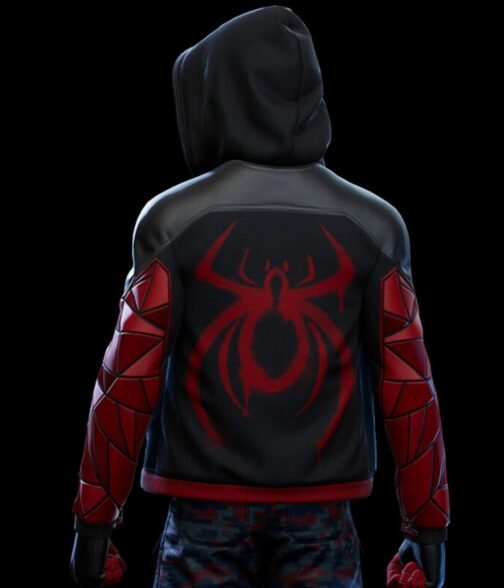 The End Spider-Man Miles Morales Red and Black Hoodie - Image 5