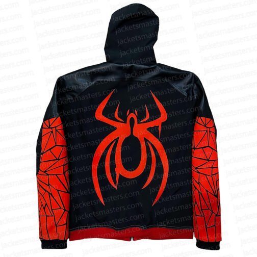 The End Spider-Man Miles Morales Red and Black Hoodie - Image 3
