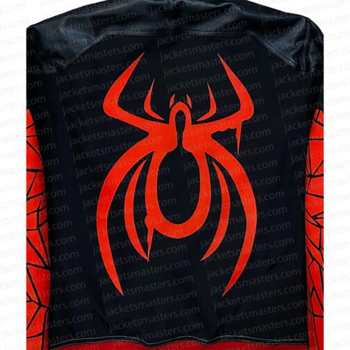 The End Spider-Man Miles Morales Red and Black Hoodie - Image 4