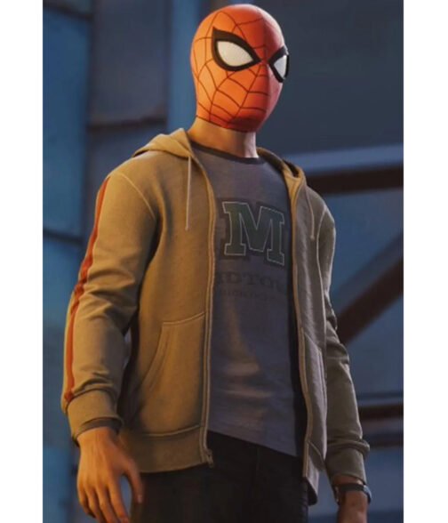 Miles Morales Spider-Man PS4 Gray Hoodie - Image 2