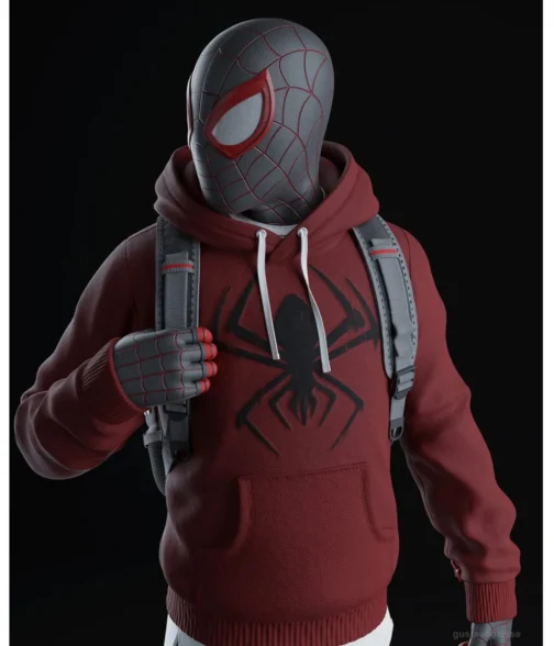 Bodega Cat Spider Miles Morales Pullover Hoodie - Image 5