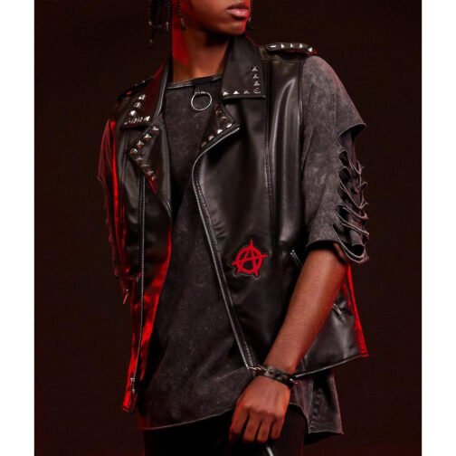 Spider-Punk Across the Spider-Verse Leather Vest - Image 4