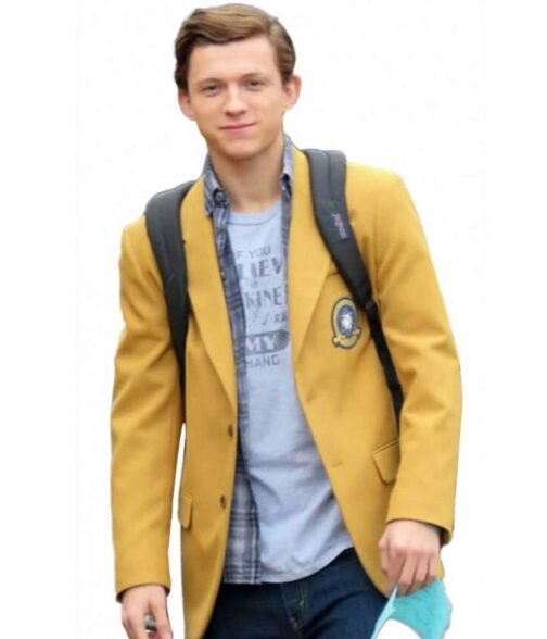 Tom Holland Spiderman Homecoming High School Yellow Blazer - Image 6