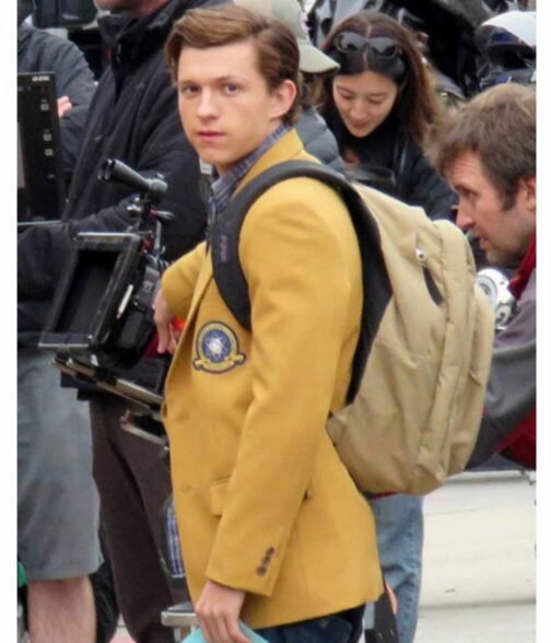 Tom Holland Spiderman Homecoming High School Yellow Blazer - Image 8