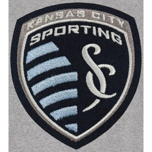 Sporting Kansas City Gray and Blue Varsity Wool Jacket - Image 3