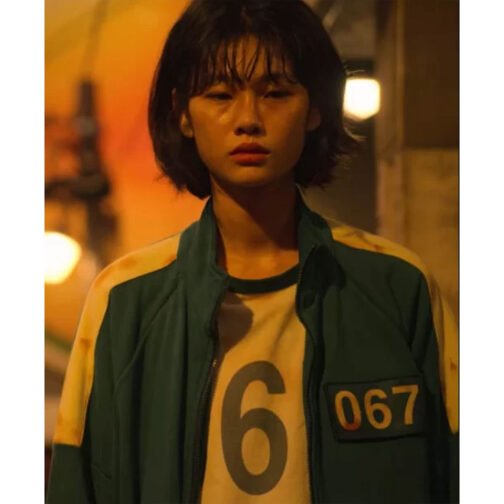 067 Ji-Yeong Squid Game Green Track Jacket - Image 8