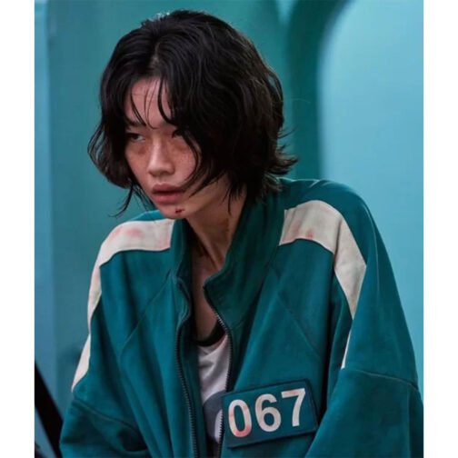 067 Ji-Yeong Squid Game Green Track Jacket - Image 9