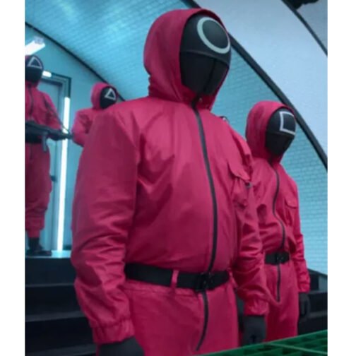 Zip Up Squid Game Pink Cotton Hoodie - Image 6