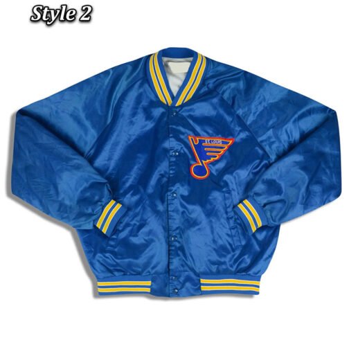 St. Louis Blues 1990’s Varsity Satin Jacket - Image 2