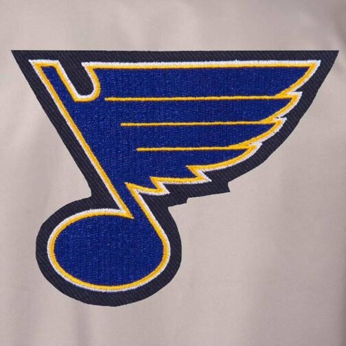 St. Louis Blues Front Hit Poly Twill Gray/Blue Jacket - Image 3