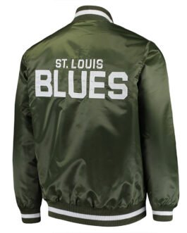 St. Louis Blues Green Satin Jacket