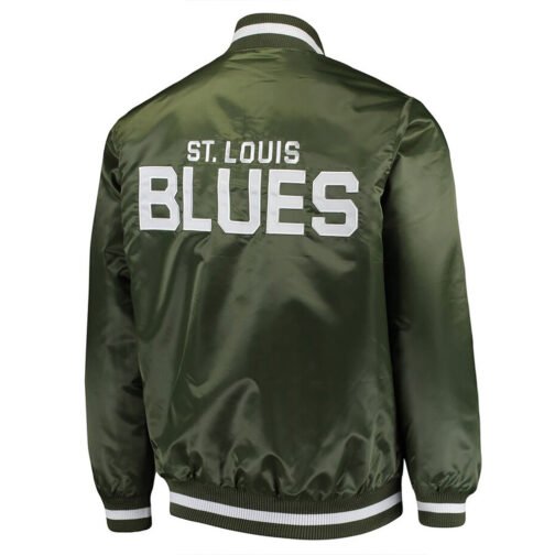St. Louis Blues Green Satin Jacket - Image 2