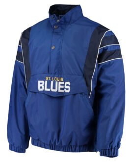St. Louis Blues Blue Impact Half-Zip Jacket