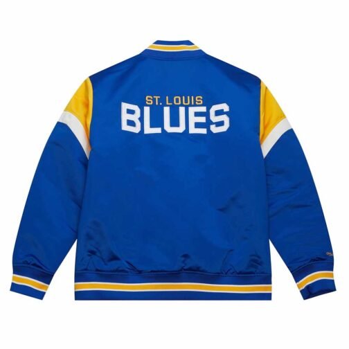 St. Louis Blues Heavyweight Royal Satin Jacket - Image 2