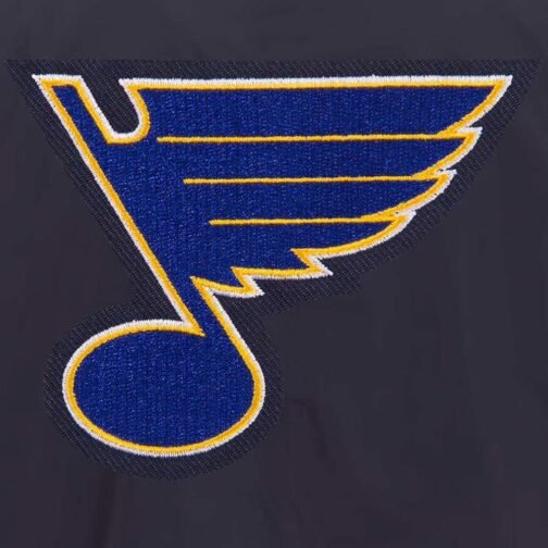Navy St. Louis Blues Nylon Lightweight Bomber Jacket - Image 3