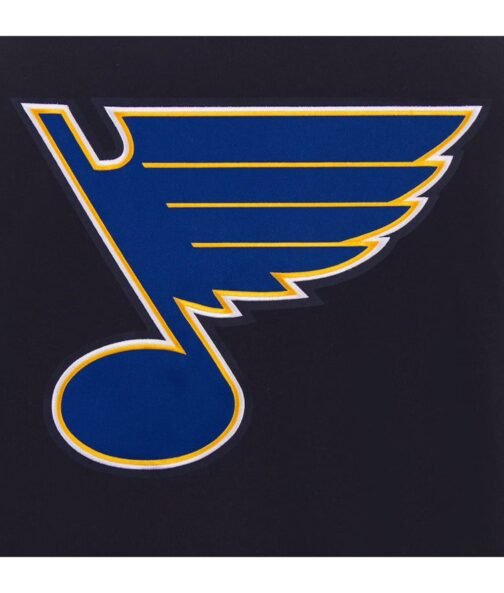 St. Louis Blues Navy and White Varsity Jacket - Image 3