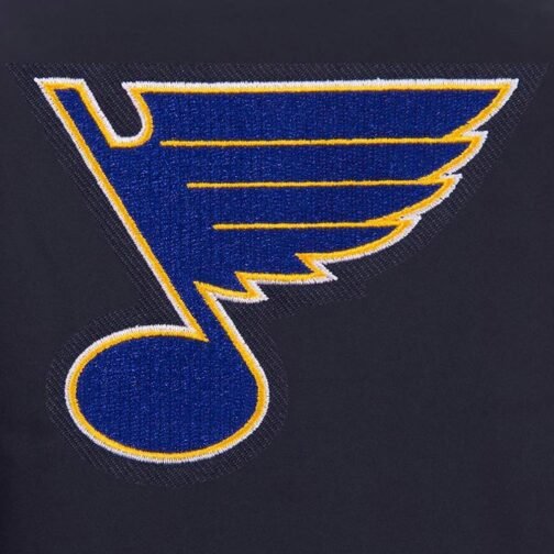 St. Louis Blues Poly-Twill Navy Front-Hit Jacket - Image 2
