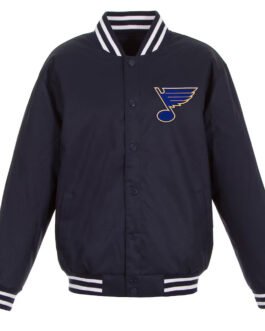 St. Louis Blues Two Hit Poly-Twill Navy Jacket