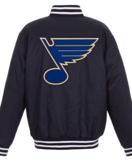 St. Louis Blues Two Hit Poly-Twill Navy Jacket