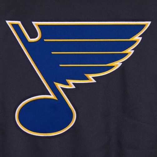 St. Louis Blues Two Hit Poly-Twill Navy Jacket - Image 4