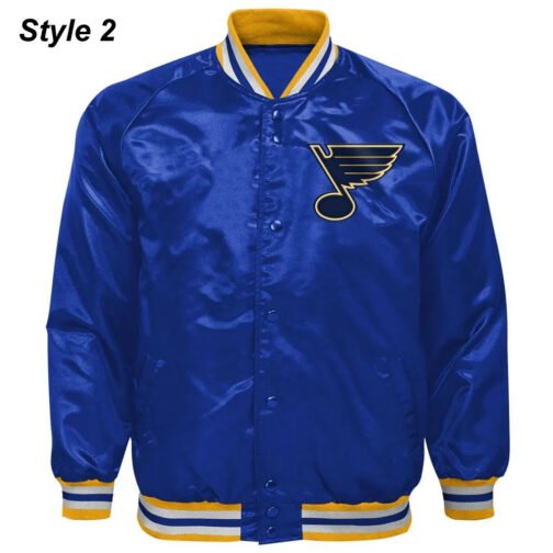 St. Louis Blues Youth Lightweight Satin Jacket - Image 2