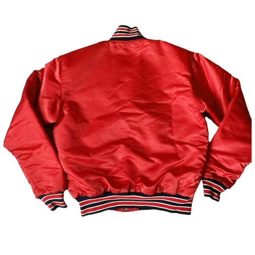 St. Louis Cardinals 1990’s Varsity Red Satin Jacket - Image 2