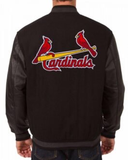 Black St. Louis Cardinals Varsity Jacket
