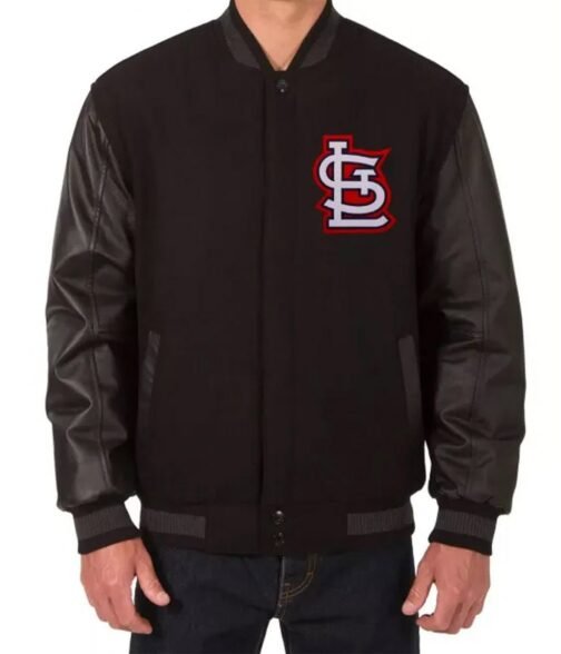 Black St. Louis Cardinals Varsity Jacket