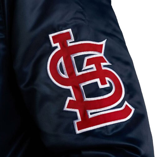 St. Louis Cardinals Navy Bomber Jacket - Image 3
