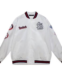 St. Louis Cardinals City Collection White Varsity Satin Jacket
