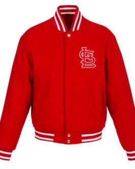 St. Louis Cardinals Embroidered Varsity Red All-Wool Jacket