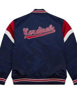 St. Louis Cardinals Heavyweight Navy Satin Jacket