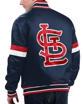 St. Louis Cardinals Home Game Navy Satin Jacket