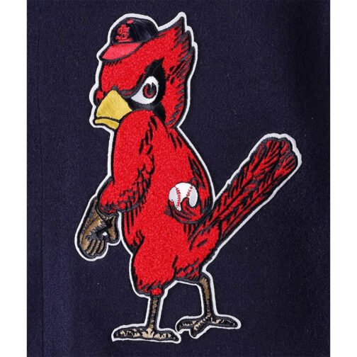 St. Louis Cardinals Navy Mash Up Varsity Jacket - Image 8