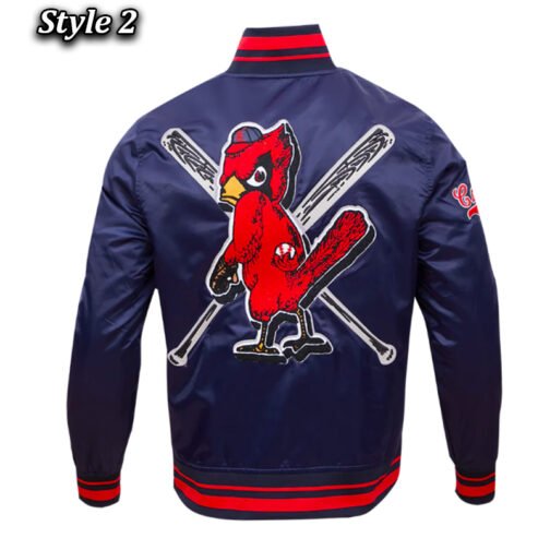 St. Louis Cardinals Mashup Classic Rib Satin Jacket - Image 4